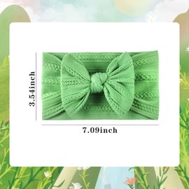 SUBANG 18 Pack Baby Nylon Headbands Baby Bows Hairbands Elastic Hair Bow Hair Accessories for Babies Girls Newborn Toddler Kids