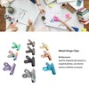 10PCS Colorful Metal Hinge Clips Multifunctional File Money Clamps for