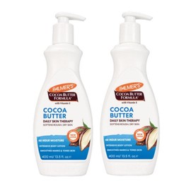 2x Palmers Cocoa Butter Formula Lotion Moisturiser Dry Skin Marks 400ml Pump