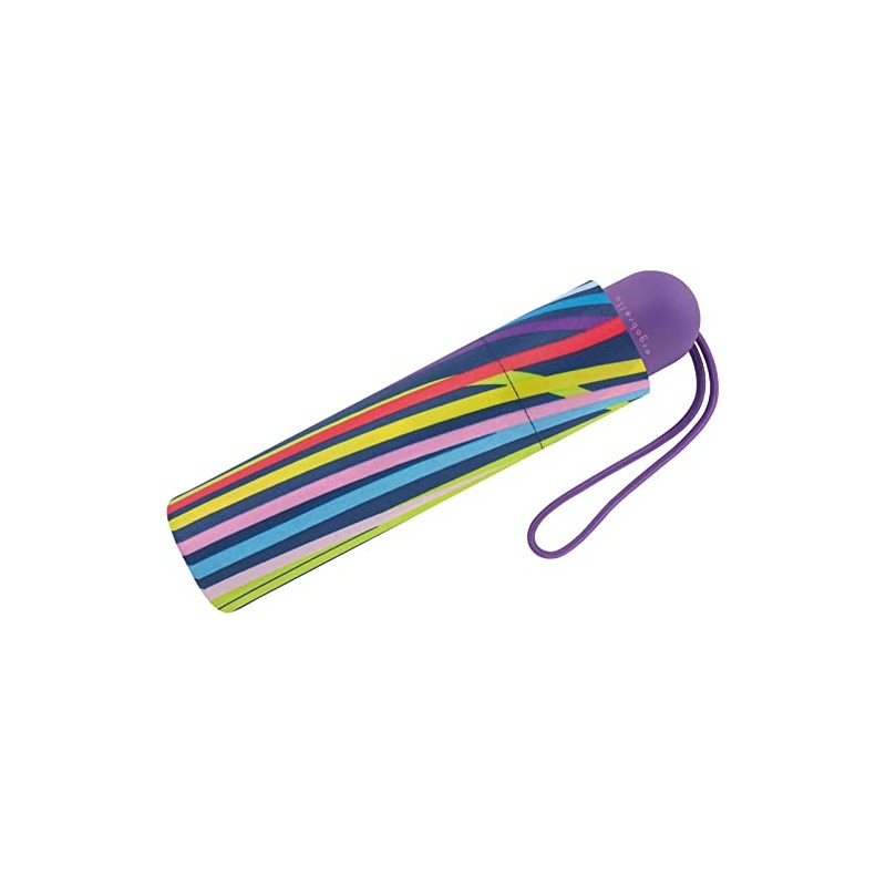 Ergobrella Children's Pocket Umbrella with Reflective Elements, Funny Stripe, Striped