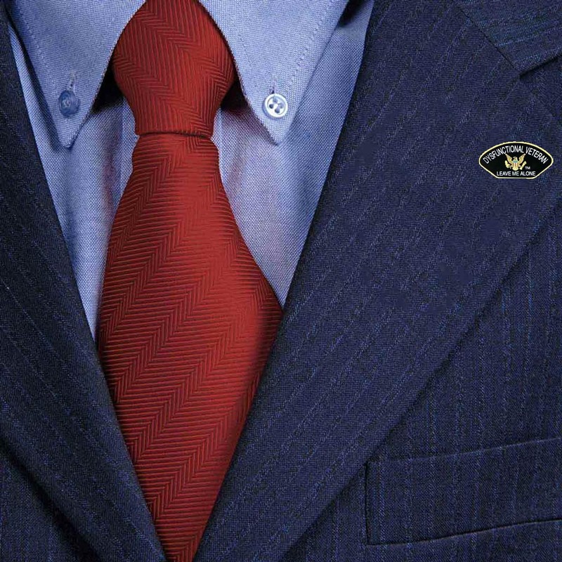 Dysfunctional Veteran Leave Me Alone Hat Lapel Pin