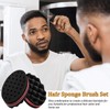 Pack of 2 Hair Brush Sponge and Afro Comb, Black