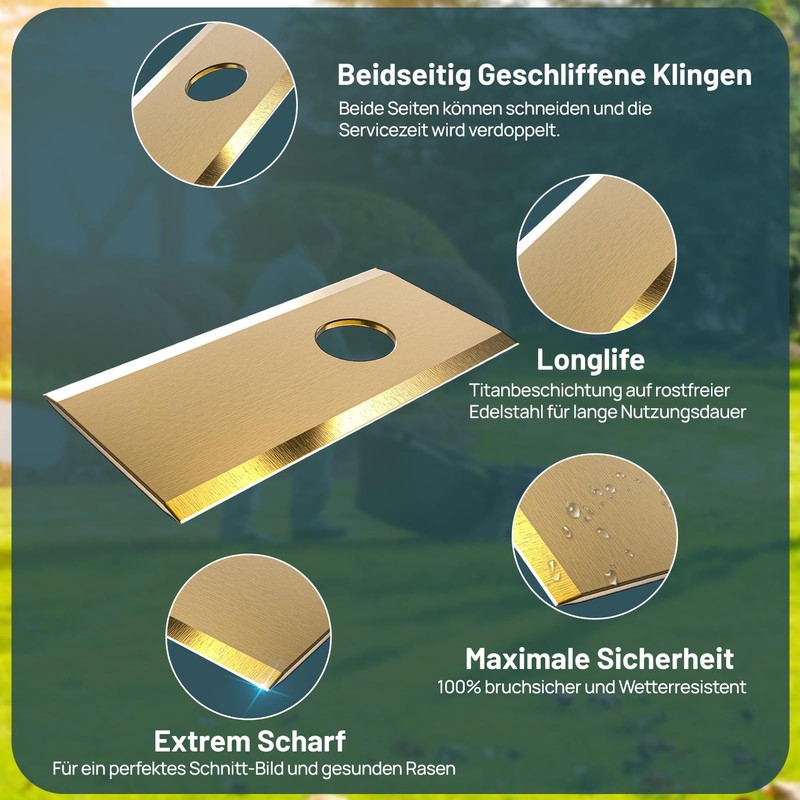 HAUSPROFI 30 x Titanium Replacement Blades for Eufy Robotic Lawnmower