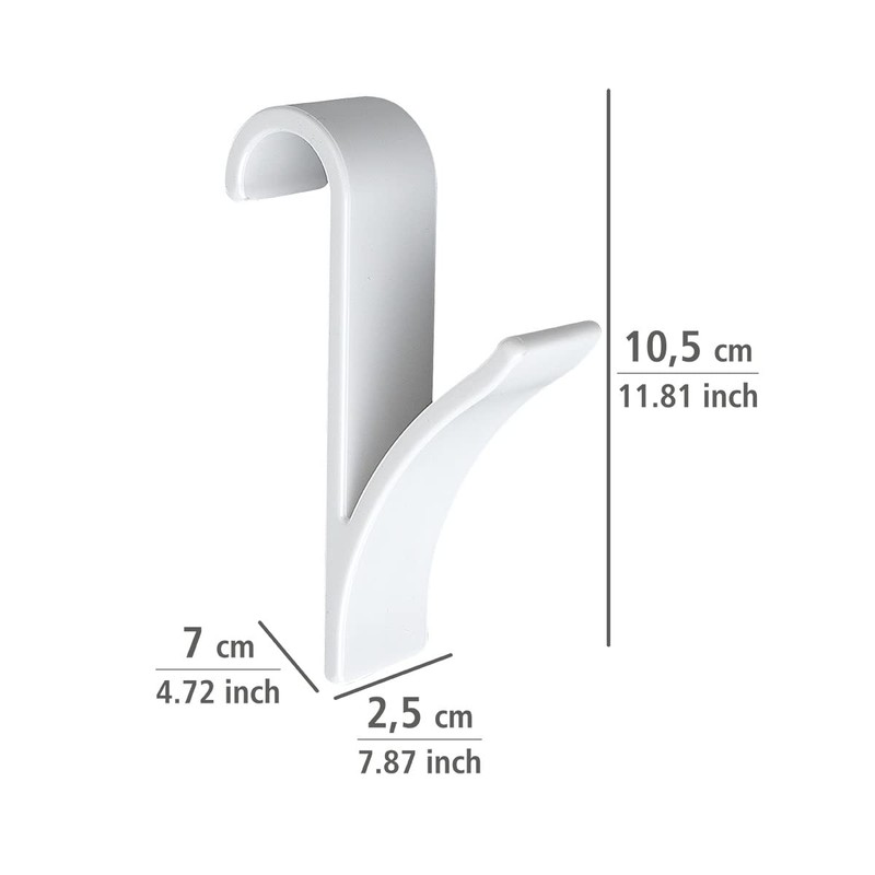 Wenko 4468160100 Hook for Towel Heaters Plastic Set of 2