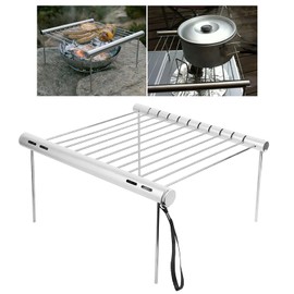 Topyond Stainless Steel Charcoal Grill, Charcoal Grill, Picnic Grill, BBQ Barbecue Grill, Portable Folding Grill for Cooking, Camping, Hiking, Picnic, Patio, Garden, Camping Grill Foldable