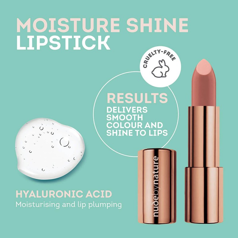 Nude By Nature Moisture Shine Lipstick, 06 Dusky Nude 4g