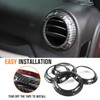 4PCS Center Console Dash Air Conditioner Vent Cover Trim Carbon