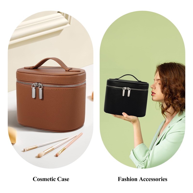 Makeup Bag, Travel Cosmetic Bag with Removable Divider, Portable Make