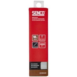 SENCO AX13EAAR 1" 18 Gauge Brad Nails, Galvanized Finish 1,000 Count Pack