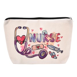 Nurse Makeup Bags Nursing Week Appreciation Gifts for Nurses Coworker Friends Cosmetic Bags for Nurse Nursing Student Graduation Gifts