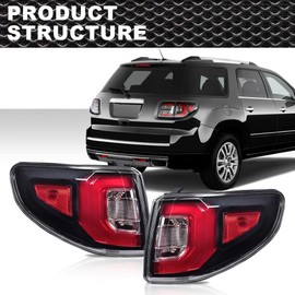CROSSDESIGN LED Tail Light Outer w/o Bulbs Left and Right Side Compatible with GMC Acadia 2013-2016/Fit GMC Acadia Limited 2017