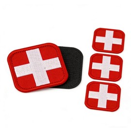 3 distintivi di salvataggio a croce rossa, set tattico di primo soccorso con chiusura in per zaini, borse militari, vestiti, giacche, cappelli e scatole di trasporto