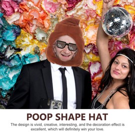 SAFIGLE Mardi Gras Costume Hat - Poop Head Cover, Cotton Mesh Cap with Baba Headgear for Party Favors, Cosplay, and Sand Sculpture