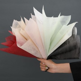 OUKEYI 240 hojas de papel coreano de algodón para envolver flores no tejidas, papel de regalo floral impermeable plisado extraíble para ramo de flores