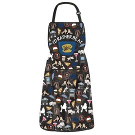 BAUNA Luke's Diner Kitchen Apron I’d Rather Be At Luke’s Apron With Pocket Lukes Coffee Shop Kitchen Decor Gilmore Fans Gift (Luke’s Apron)
