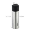 Relaxdays Stainless Steel Water Bottle, 400 ml, Leak-Proof, Cold &