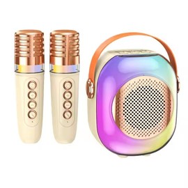 Mini Karaoke Machine for Kids Adults, Portable Bluetooth Karaoke Speaker with 2 Wireless Microphone andLights, Christmas Birthday Gifts for Girls Boys Ages 4, 5, 6, 7, 8, 9, 10, 12+ Family Home Party