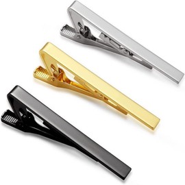 Men's Tie Clip Set, Classic tie clip for men, Includes Silver Black Gold Tie Clip, Elegant Accessories for Formal & Casual Occasions-Great Gift for Men