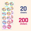 Unicorn Sticker Sheets for Kids, 1.5" - 20 Sheets, 200