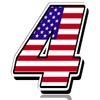 Racing Rally Number 4 Sticker Decal USA Flag N 304