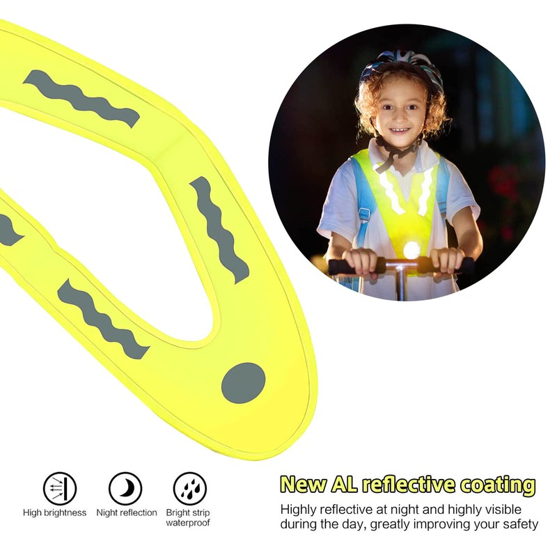 Leeelyan 3 Stck Warnweste fr Kinder, V-Form Reflektorweste, Pannenweste fr