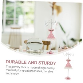 Zerodeko Jewelry Display Storage Shelf Decorative Jewelry Organizer Sturdy Earring Necklace Stand for Home and Jewelry Shop Display