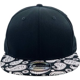 KBETHOS Galaxy Leaf Hologram Floral Aztec Bandana Print Brim Snapback Hat Baseball Cap - Black Bandana, One Size