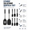 8 Pcs Silicone Spatula Set, Food Grade Kitchen Utensils Solid