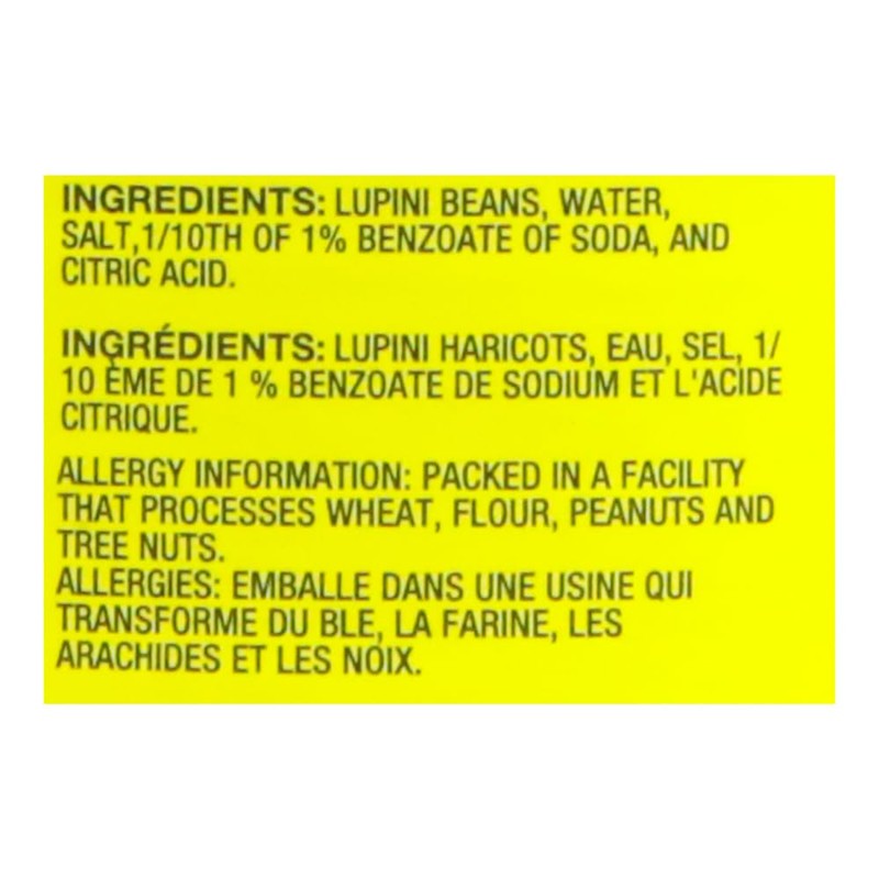 Ziyad Brand Premium Lupini Beans Snack, High Plant Protein, Keto,