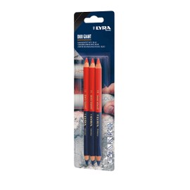 Lyra Duo Giant L2938002-10-1 Blister Pack of 3 Marker Pens Red / Blue