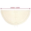 48 inches White Knitted Christmas Tree Skirt: Thick Cable Knit