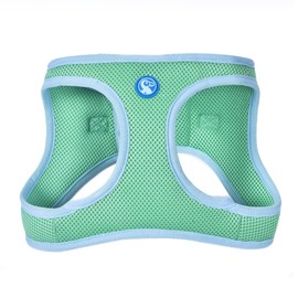 The Dodo Green Dog Harness, Size Medium; Easy Step-in Harness for Dogs; Breathable Mesh Fabric; Snap-Together, Pinch Release Buckle, Ring for Leash Attachment; Everyday Pet Apparel