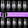 Becellen Pack of 500 Artificial Nail Tips, Soft Gel Nail
