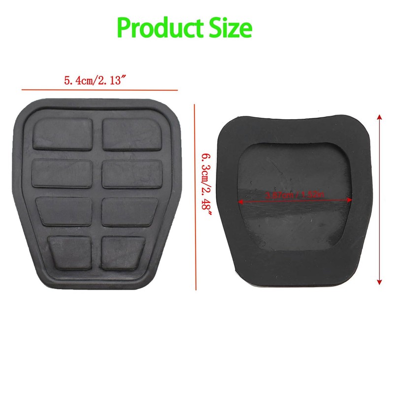 Papakesue 2Pcs 321721173 Rubber Brake Clutch Pedal Pad Cover, Pedal