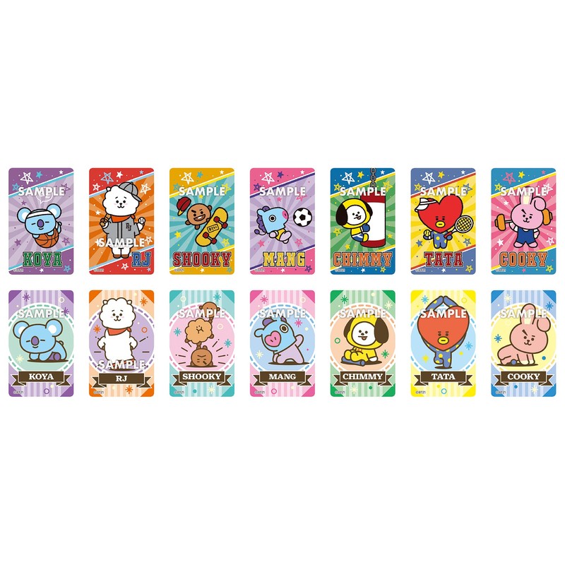 BT21 Deco Stickers with Gum, Pack of 20, Candy Toy,