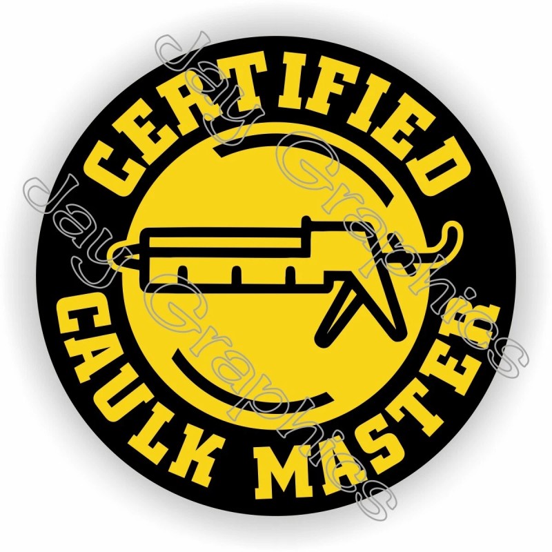 Unbranded/Generic 3x Certified Caulk Master Funny Hard Hat Helmet Stickers