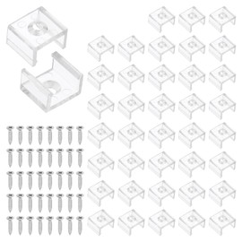 PATIKIL 80 Pcs LED Tripping Light Clips Mounting Brackets Fixing Clips Plastic Clamp Holder with Screw for 304 Stainless Steel Neon R gB Light Cable Ribbon Clear