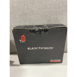 TUO 8 Pcs Chef Professional Knife Block Set Fiery Phoenix Series Black (Western)