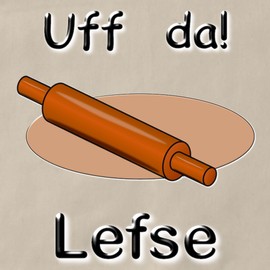 CafePress Uff Da! Lefse Kitchen Apron with Pockets, Grilling Apron, Baking Apron