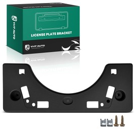 YHTAUTO Front License Plate Frame Compatible with Toyota Prius 2004-2009, Black Bumper License Plate Bracket, No Drill Licence Plate Holder w/Screws