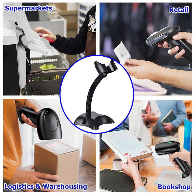 Scanner Holder,Adjustable Hands Free Barcode Scanner Holder, Bar-Code Reader Stand