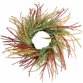 26 Inch Summer Fall Front Door Wreath Amaranthus Greenery Large Wreath Artificial Eucalyptu Wreath on Farmhouse Grapevine Wreaths Front Door Wall Window Decoration Home Décor