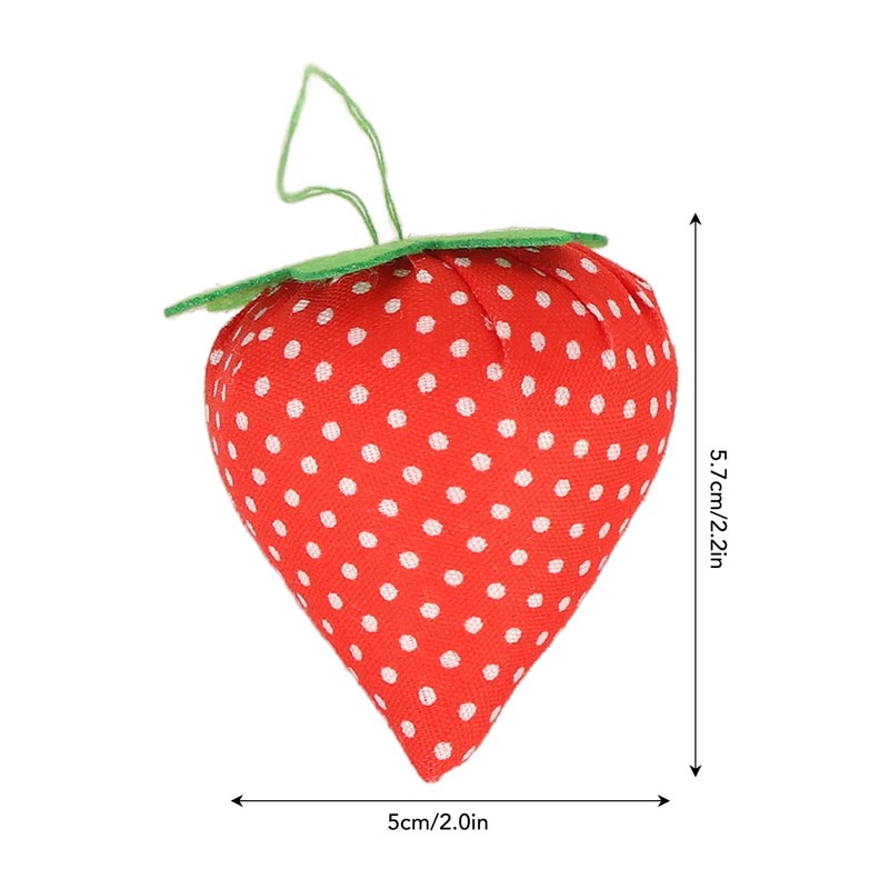 20pcs Sewing Pin Cushion Cotton Soft Lightweight Cute Strawberry Shaped