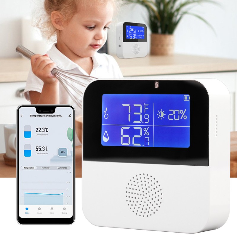 WiFi Humidity Temperature Sensor High Accuracy Smart Thermometer Hygrometer with