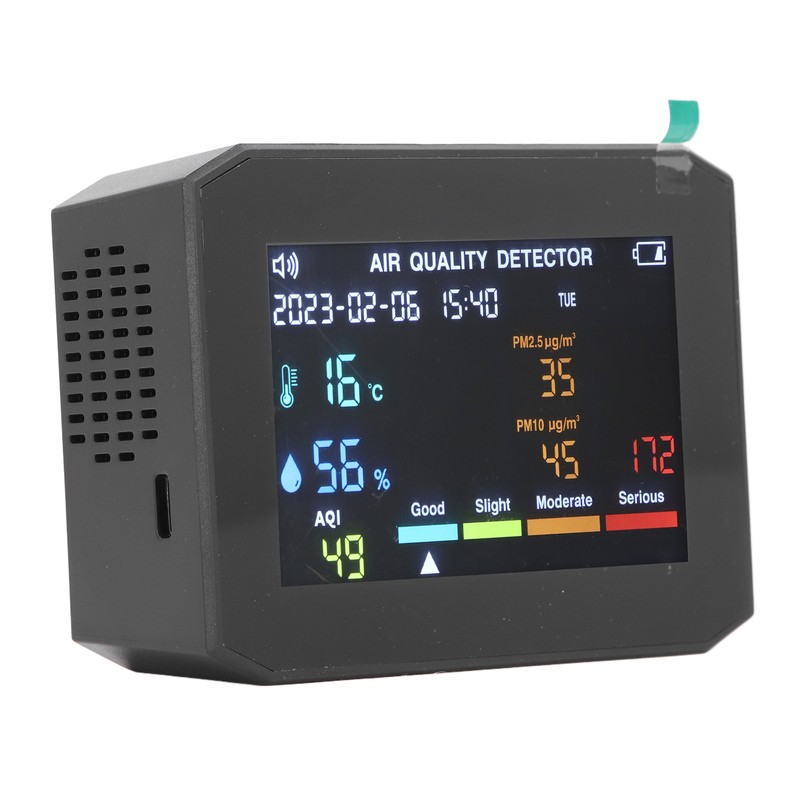 Air Quality Monitor PM2.5 PM10 HCHO TVOC CO2 Temperature Humidity