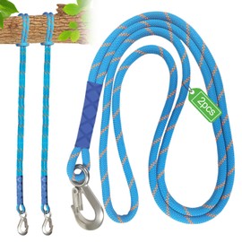 Siyrdxcbt Pack of 2 1.2 m Swing Attachment Hammock Attachment Swing Suspension A Load Capacity of 200 kg Rope with Carabiner for Nest Swing Outdoor Nest Swing Beach Holidays Travel Adventure