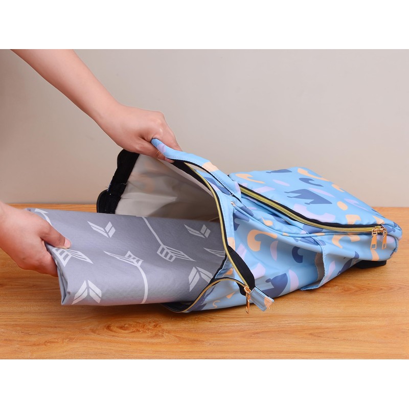 Splat Mat for Under High Chair/Arts/Crafts, WOMUMON Washable Spill Mat