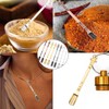 Pack of 8 Micro Scoop Metal Mini Salt Spoons Glitter