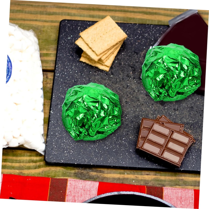 FUNOMOCYA 100pcs Aluminum Foil Wrapping 20x20cm Candy Wrapper Tin Foil