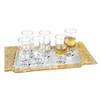 Badash EV50G Handcrafted Rimini Gold Color Glass Serving Tray